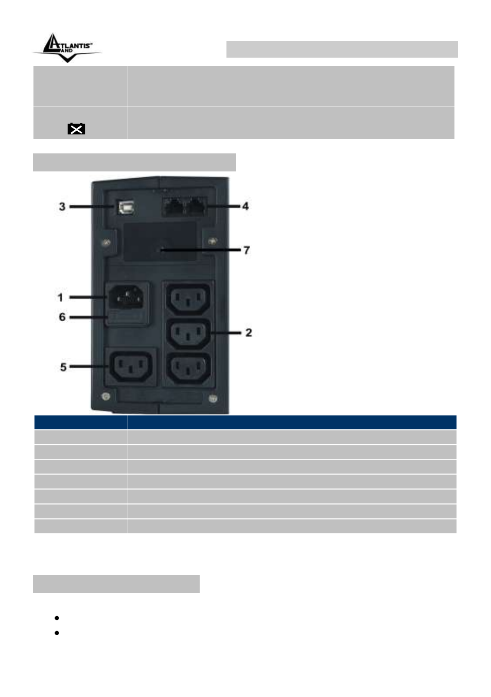 9 rear panel explanations, Eplacing the battery, Onepower line interactive ups (en) | Atlantis Land OnePower Line Interactive UPS A03-P551 User Manual | Page 24 / 46
