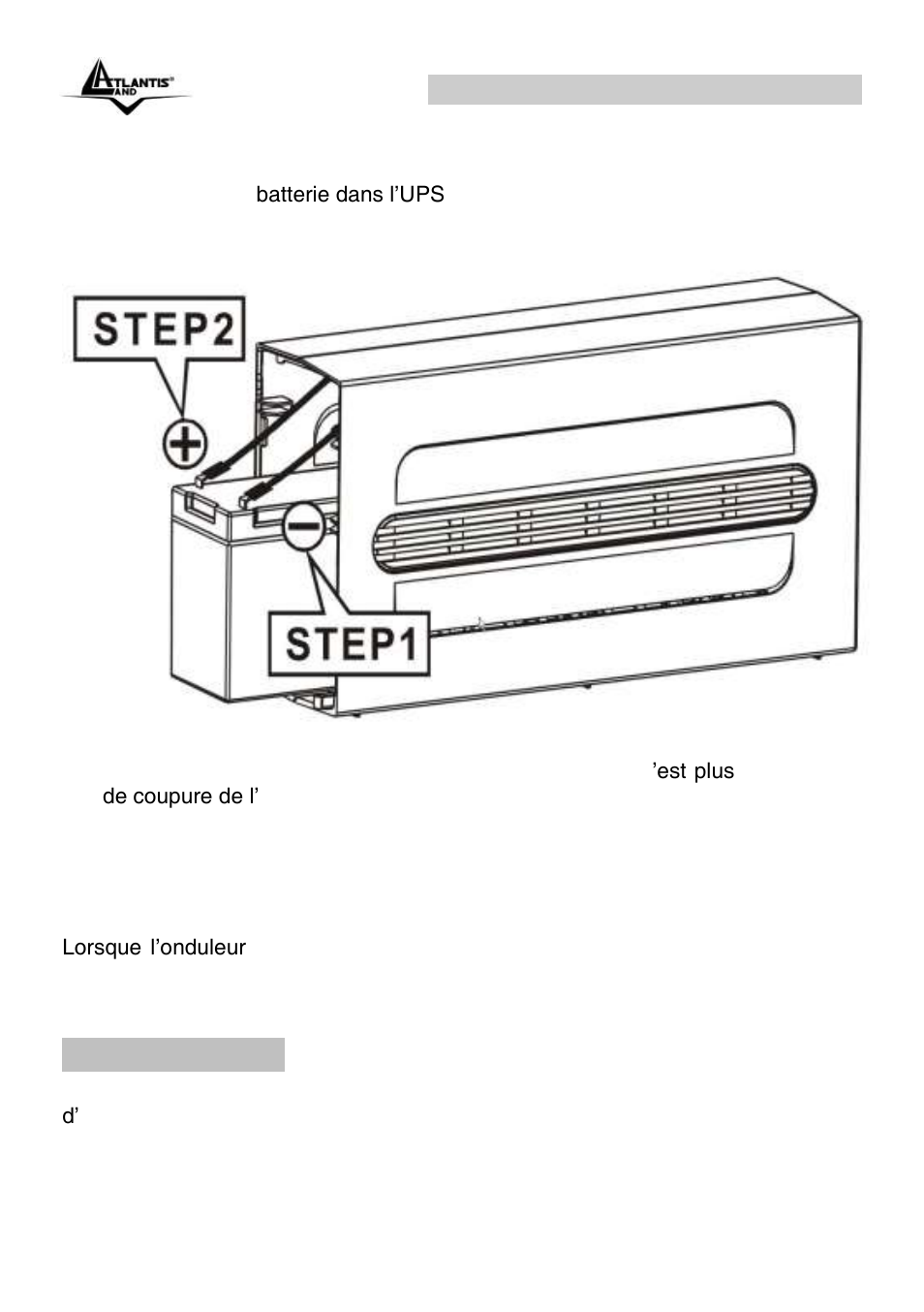 Appendice a: problèmes, A.1.1 problèmes, Onepower line interactive ups (fr) | Atlantis Land OnePower Line Interactive UPS A03-P551 User Manual | Page 38 / 46