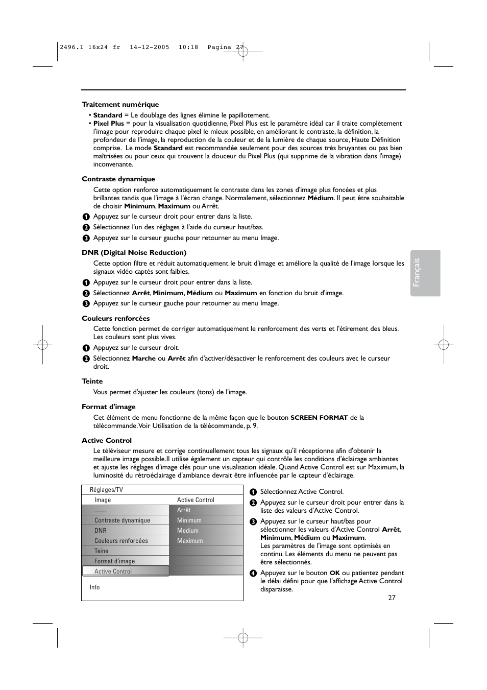 Français | Philips 50PF9830A-37B User Manual | Page 111 / 244