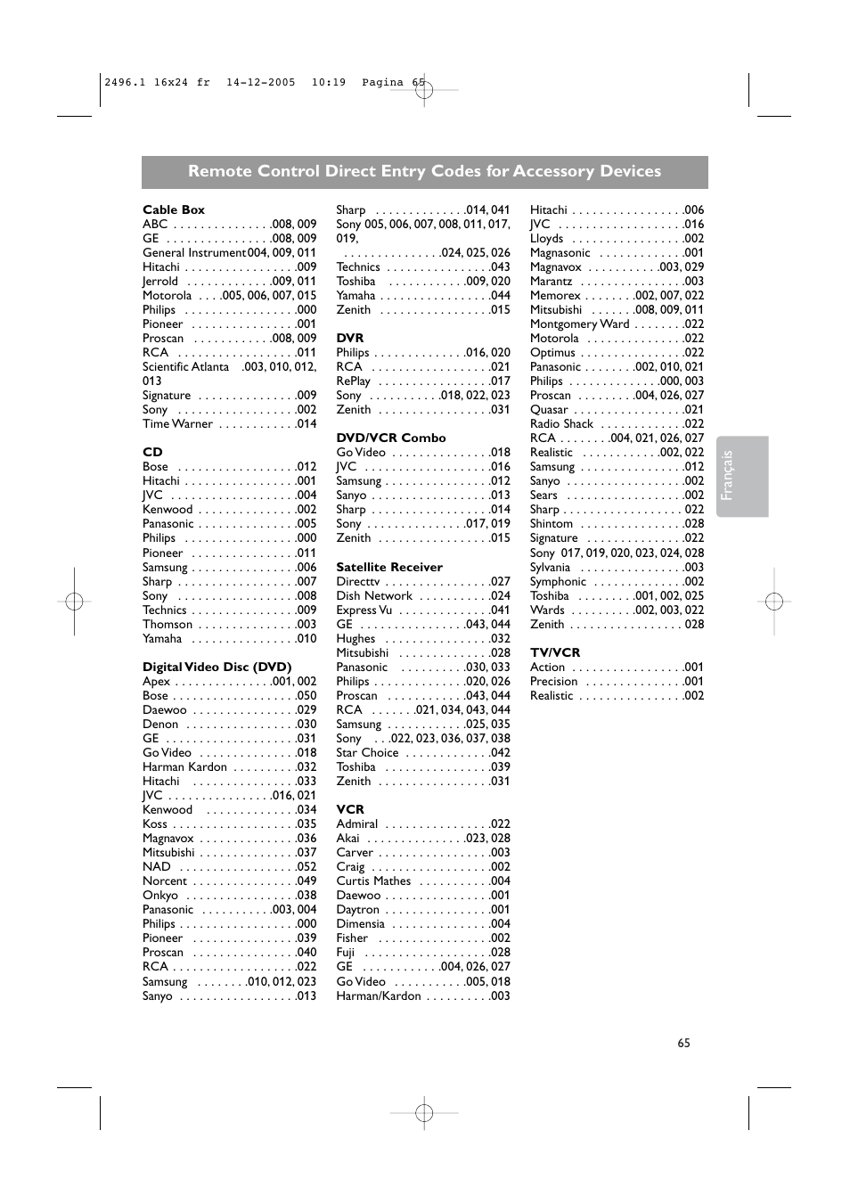 Philips 50PF9830A-37B User Manual | Page 149 / 244