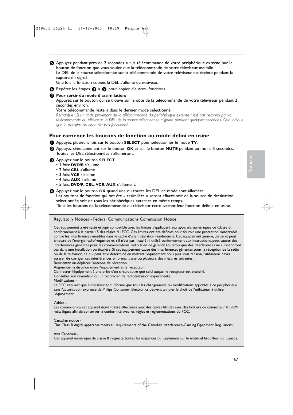 Français | Philips 50PF9830A-37B User Manual | Page 151 / 244