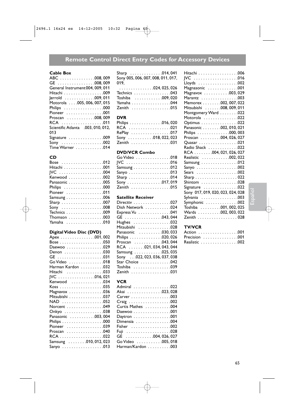 Philips 50PF9830A-37B User Manual | Page 229 / 244