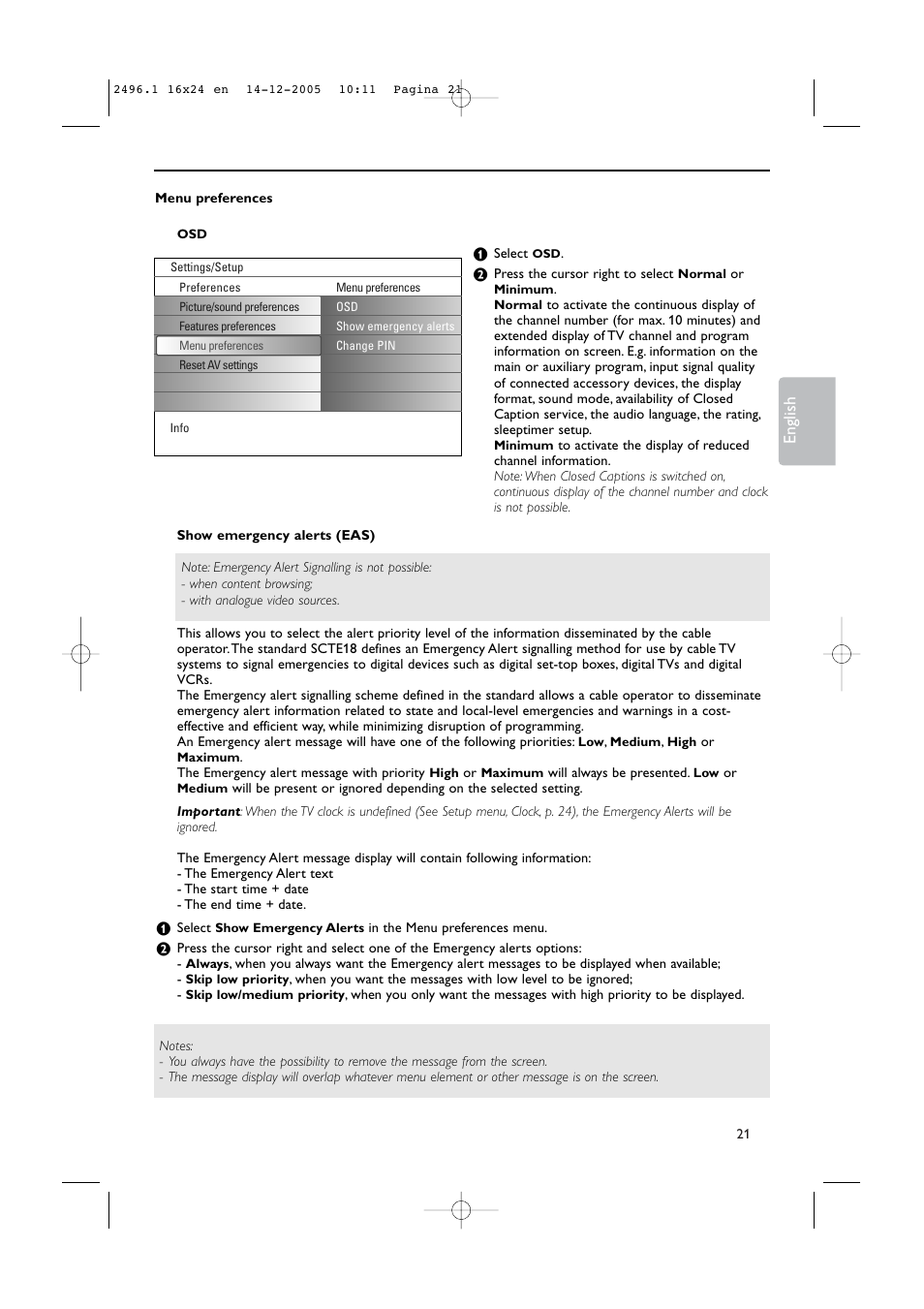 English | Philips 50PF9830A-37B User Manual | Page 25 / 244