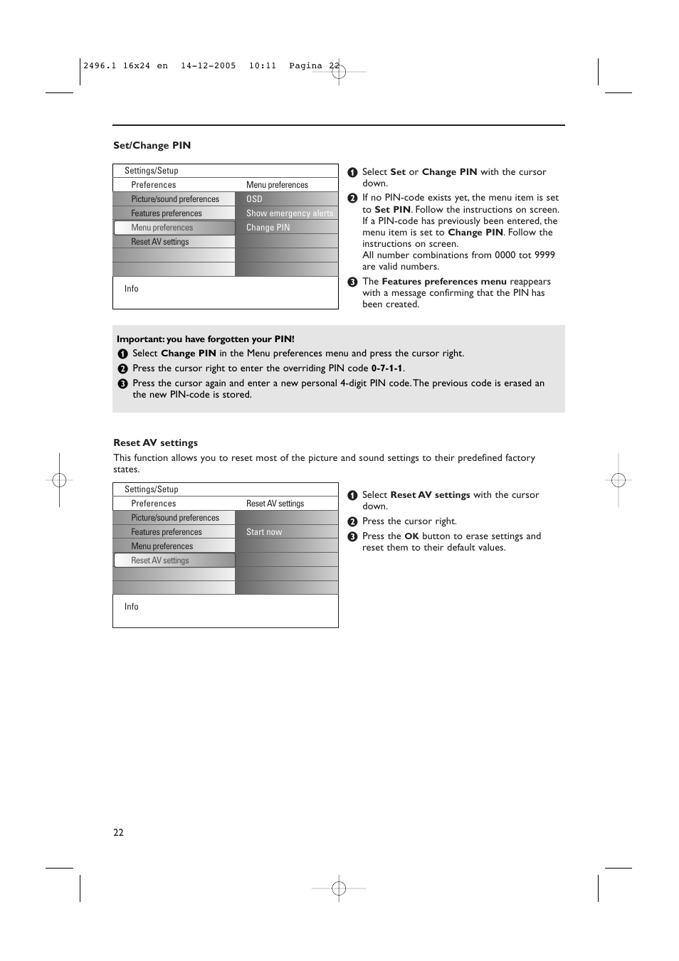 Philips 50PF9830A-37B User Manual | Page 26 / 244