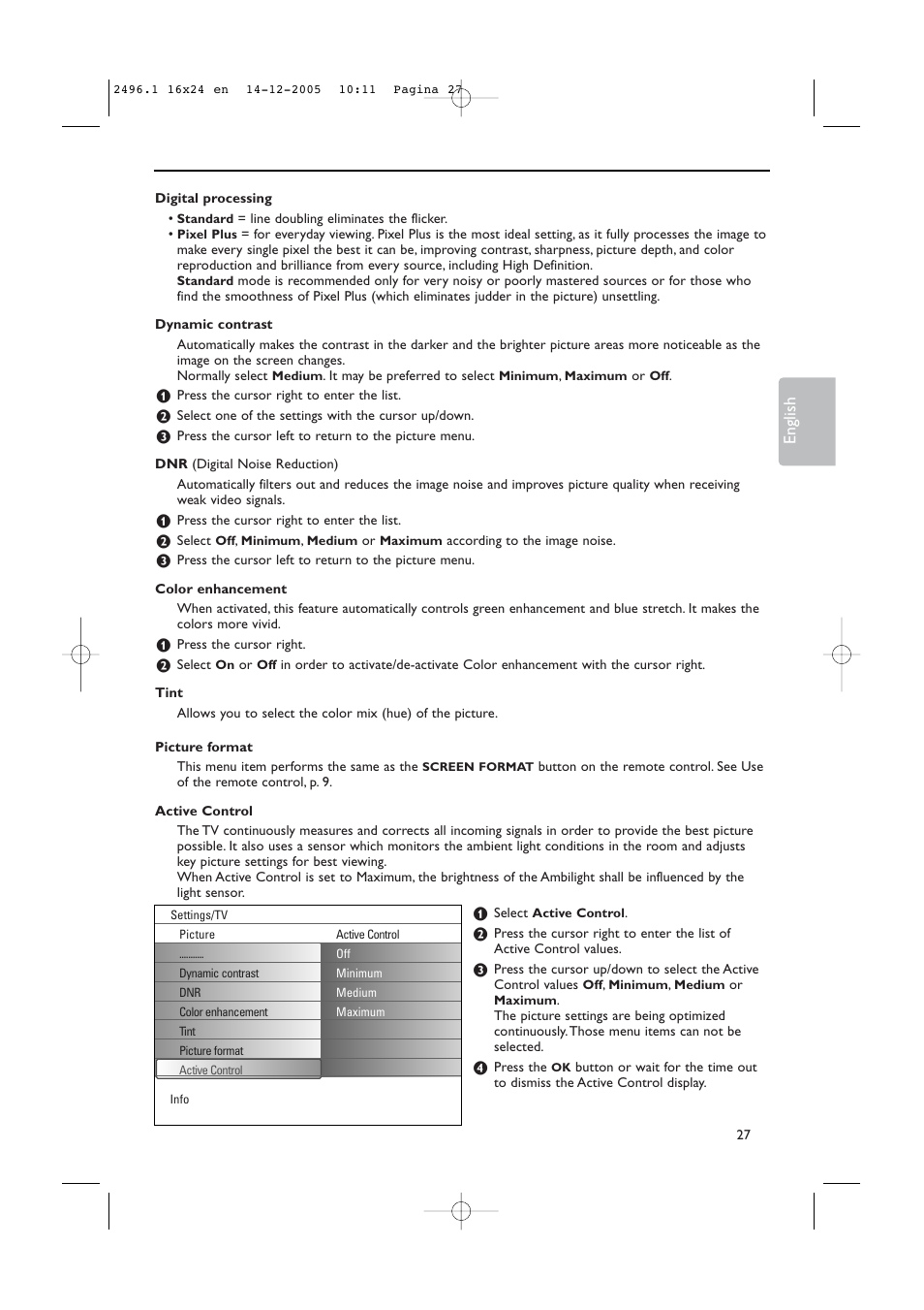 English | Philips 50PF9830A-37B User Manual | Page 31 / 244