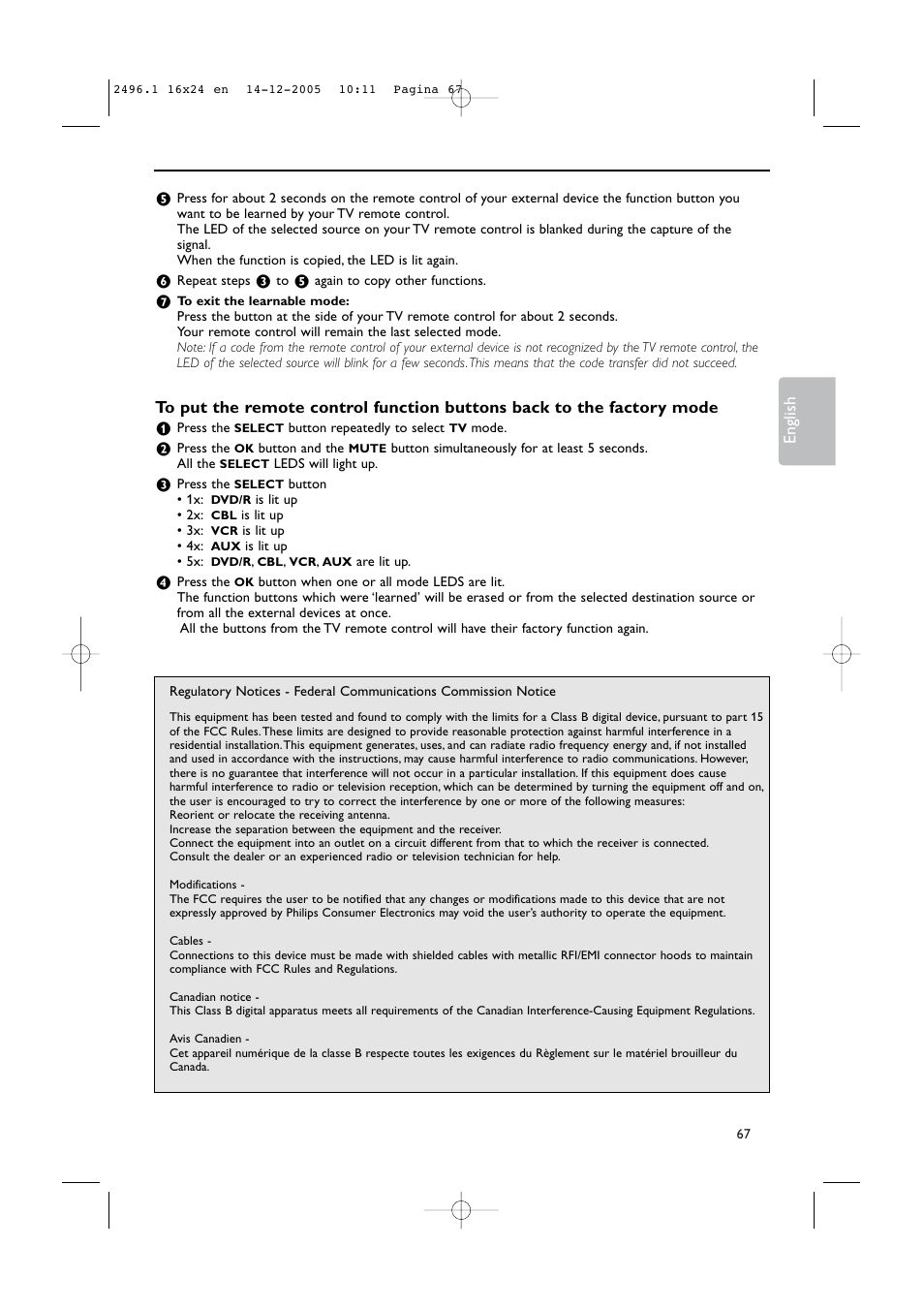English | Philips 50PF9830A-37B User Manual | Page 71 / 244
