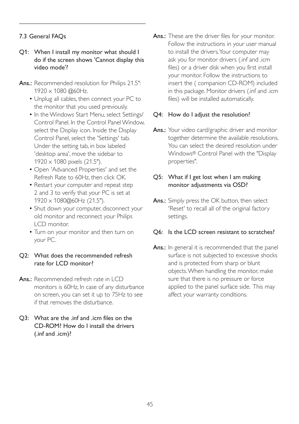 Philips 226C2SB-00 User Manual | Page 47 / 50