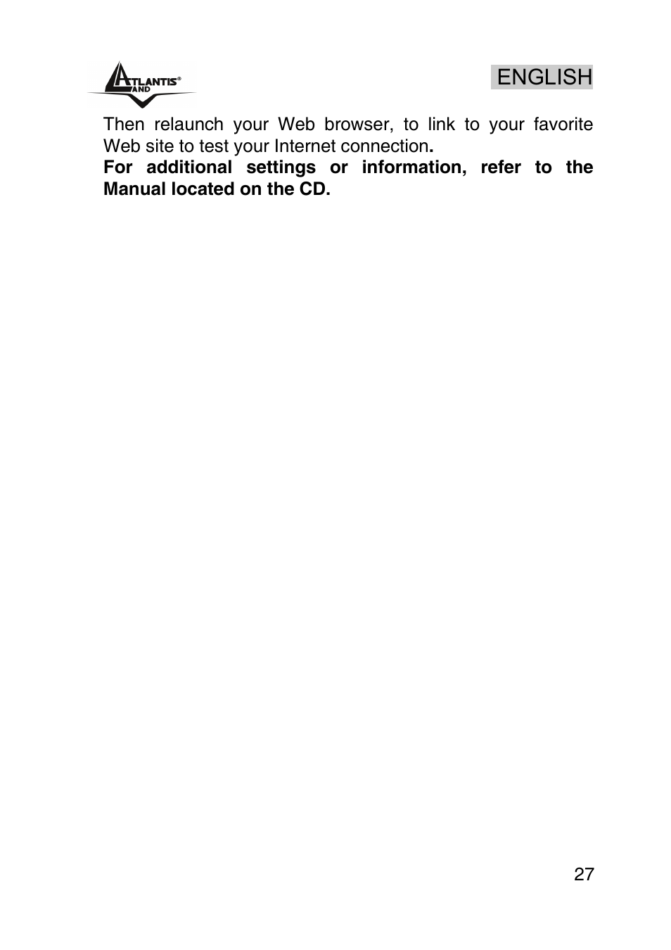 English | Atlantis Land AP1-54 User Manual | Page 27 / 64