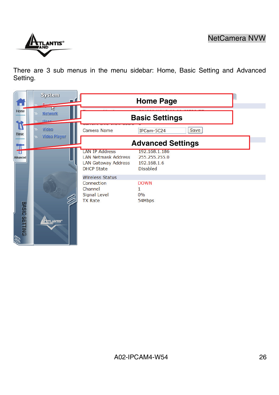 Atlantis Land A02-IPCAM4-W54 User Manual | Page 25 / 85