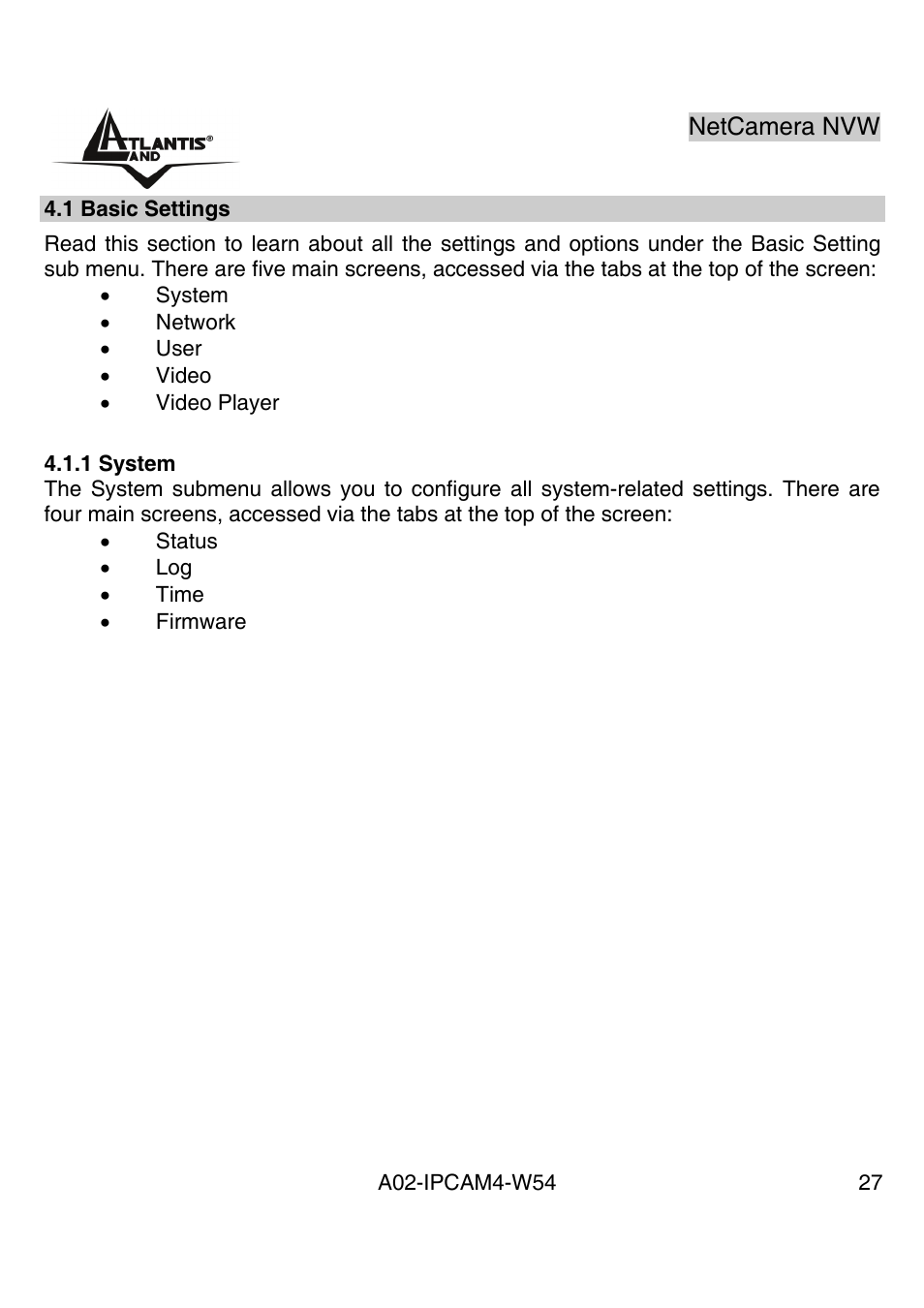Atlantis Land A02-IPCAM4-W54 User Manual | Page 26 / 85