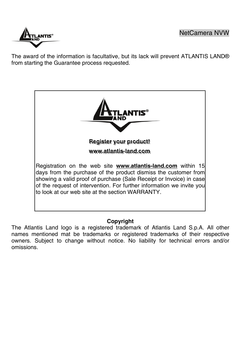 Atlantis Land A02-IPCAM4-W54 User Manual | Page 3 / 85