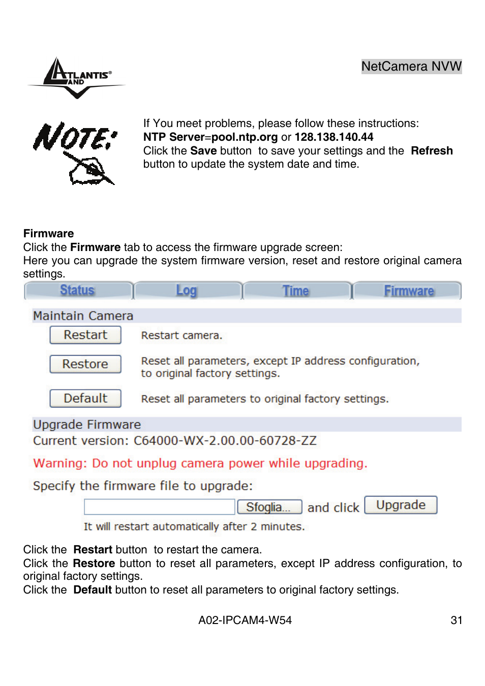Atlantis Land A02-IPCAM4-W54 User Manual | Page 30 / 85