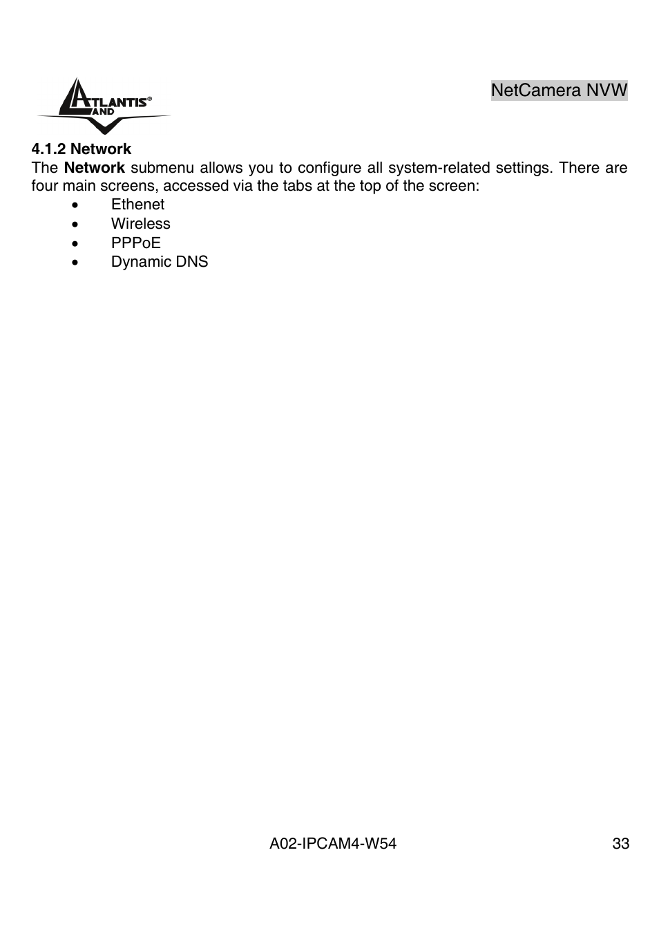 Atlantis Land A02-IPCAM4-W54 User Manual | Page 32 / 85