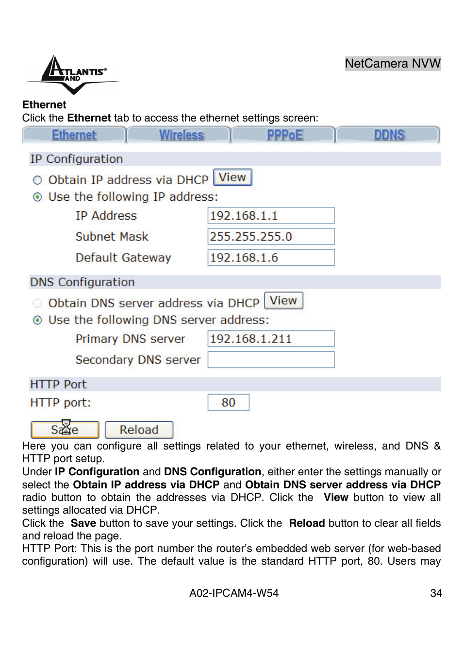 Atlantis Land A02-IPCAM4-W54 User Manual | Page 33 / 85