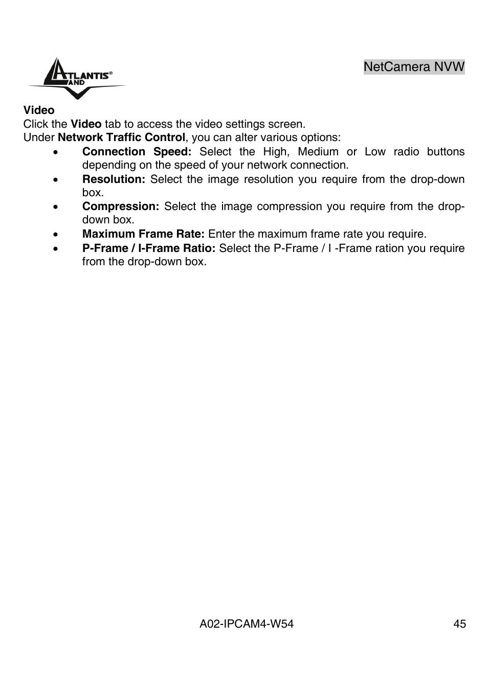 Atlantis Land A02-IPCAM4-W54 User Manual | Page 44 / 85