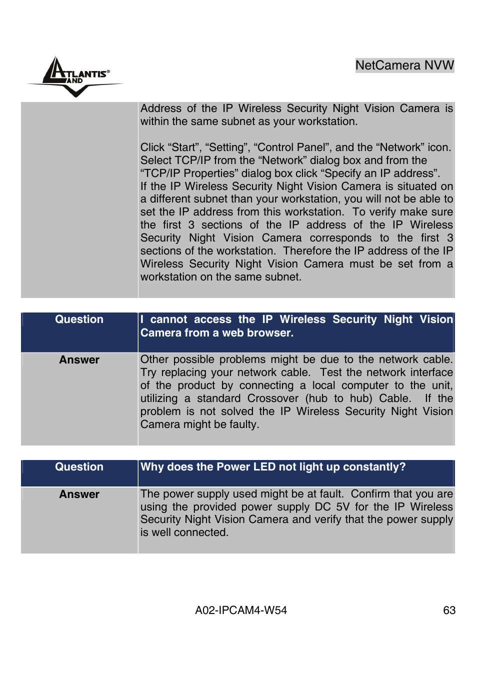 Atlantis Land A02-IPCAM4-W54 User Manual | Page 62 / 85