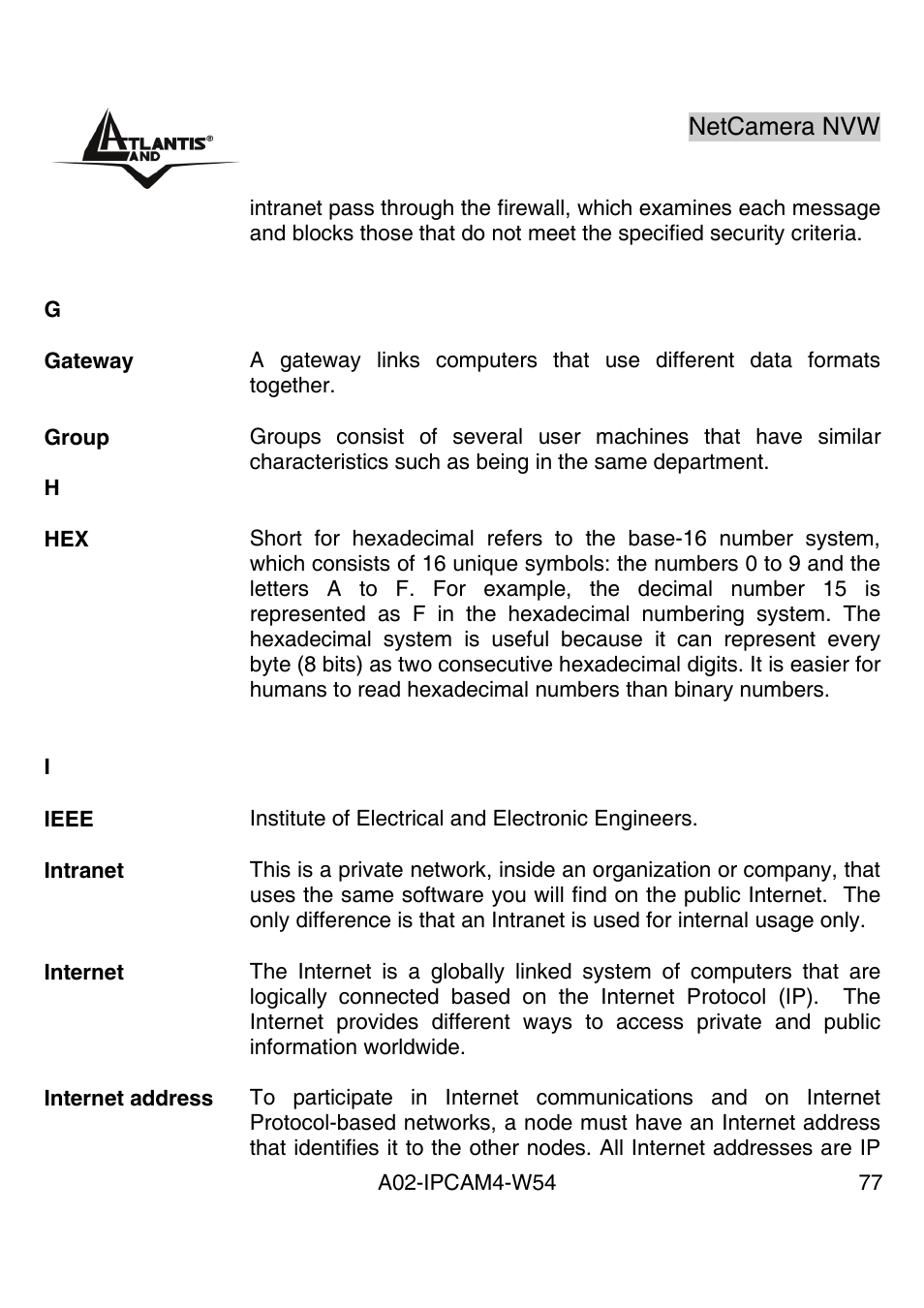 Atlantis Land A02-IPCAM4-W54 User Manual | Page 76 / 85