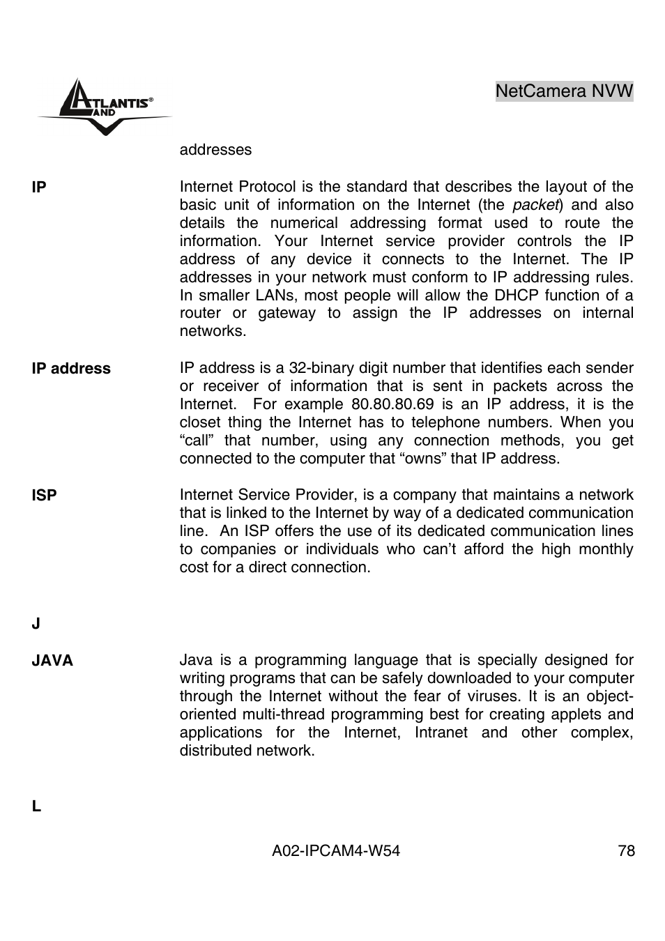 Atlantis Land A02-IPCAM4-W54 User Manual | Page 77 / 85