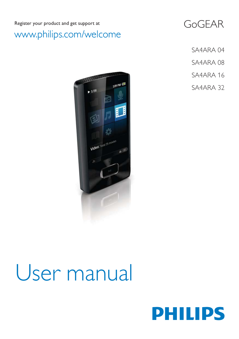 Philips SA4ARA16KF-37 User Manual | 40 pages