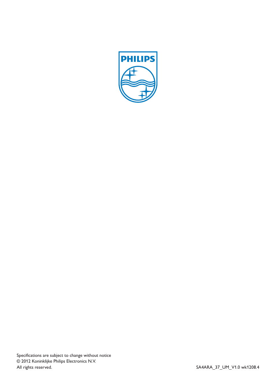 Philips SA4ARA16KF-37 User Manual | Page 40 / 40