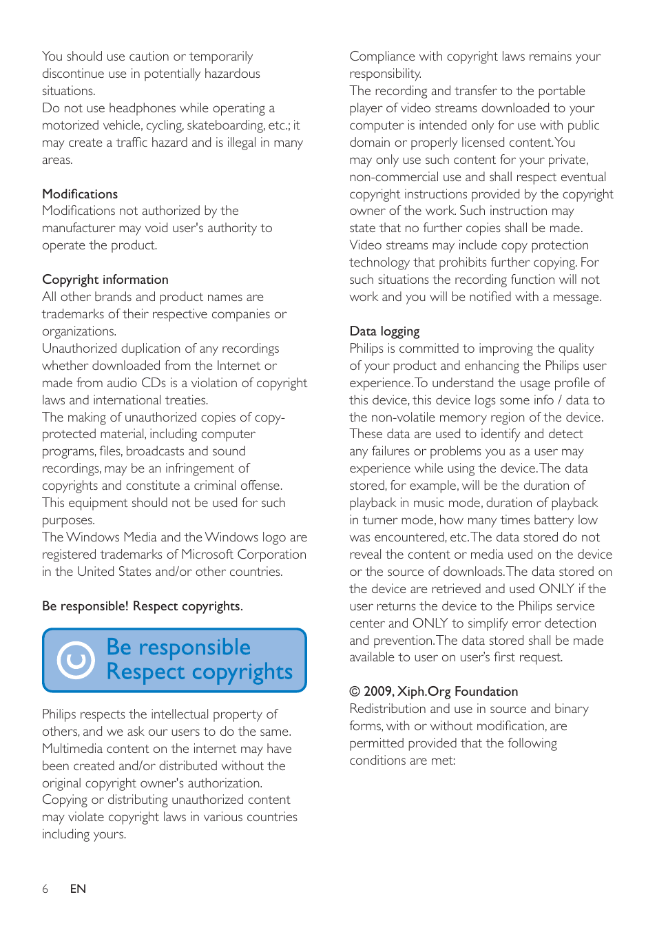 Philips SA4ARA16KF-37 User Manual | Page 6 / 40