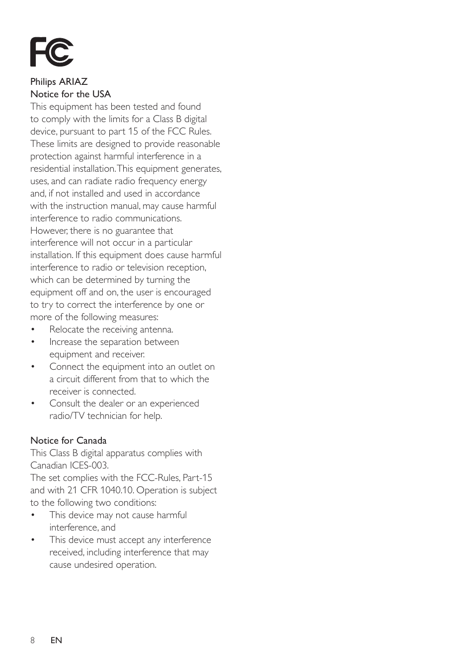 Philips SA4ARA16KF-37 User Manual | Page 8 / 40