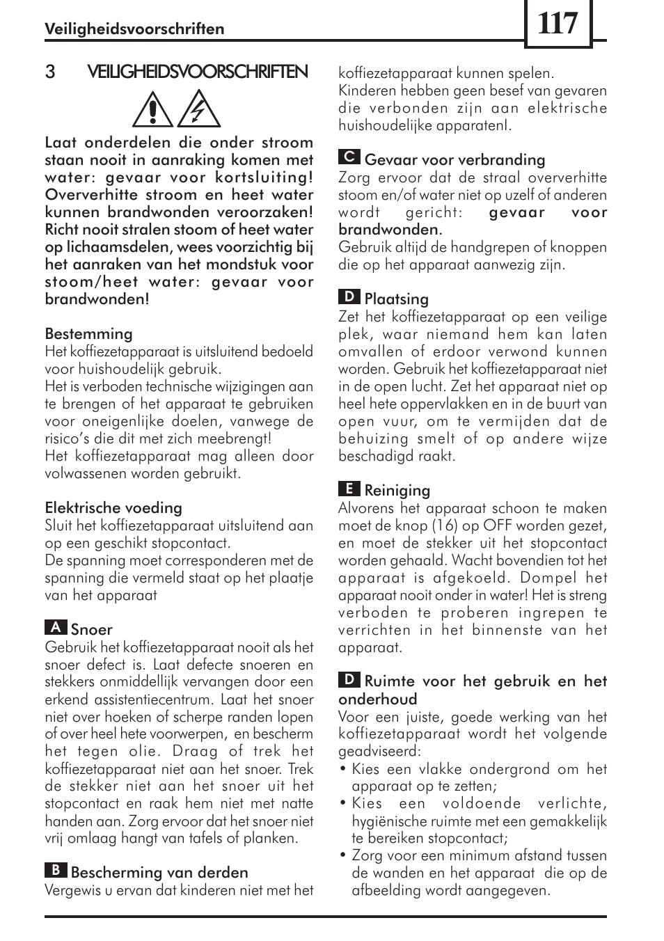 3veiligheidsvoorschriften | Philips 741453007 User Manual | Page 117 / 132