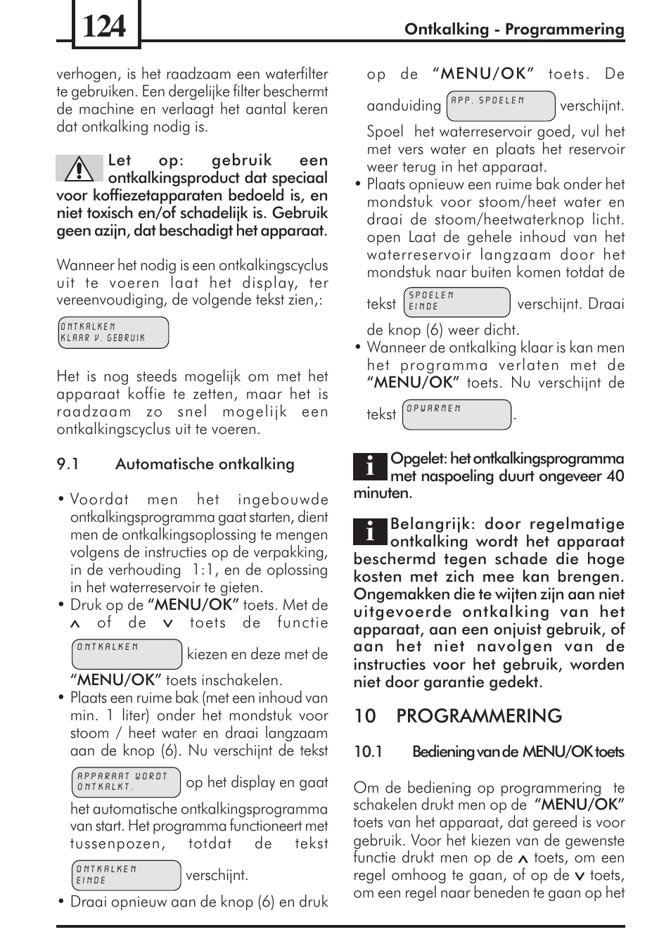 10 programmering | Philips 741453007 User Manual | Page 124 / 132