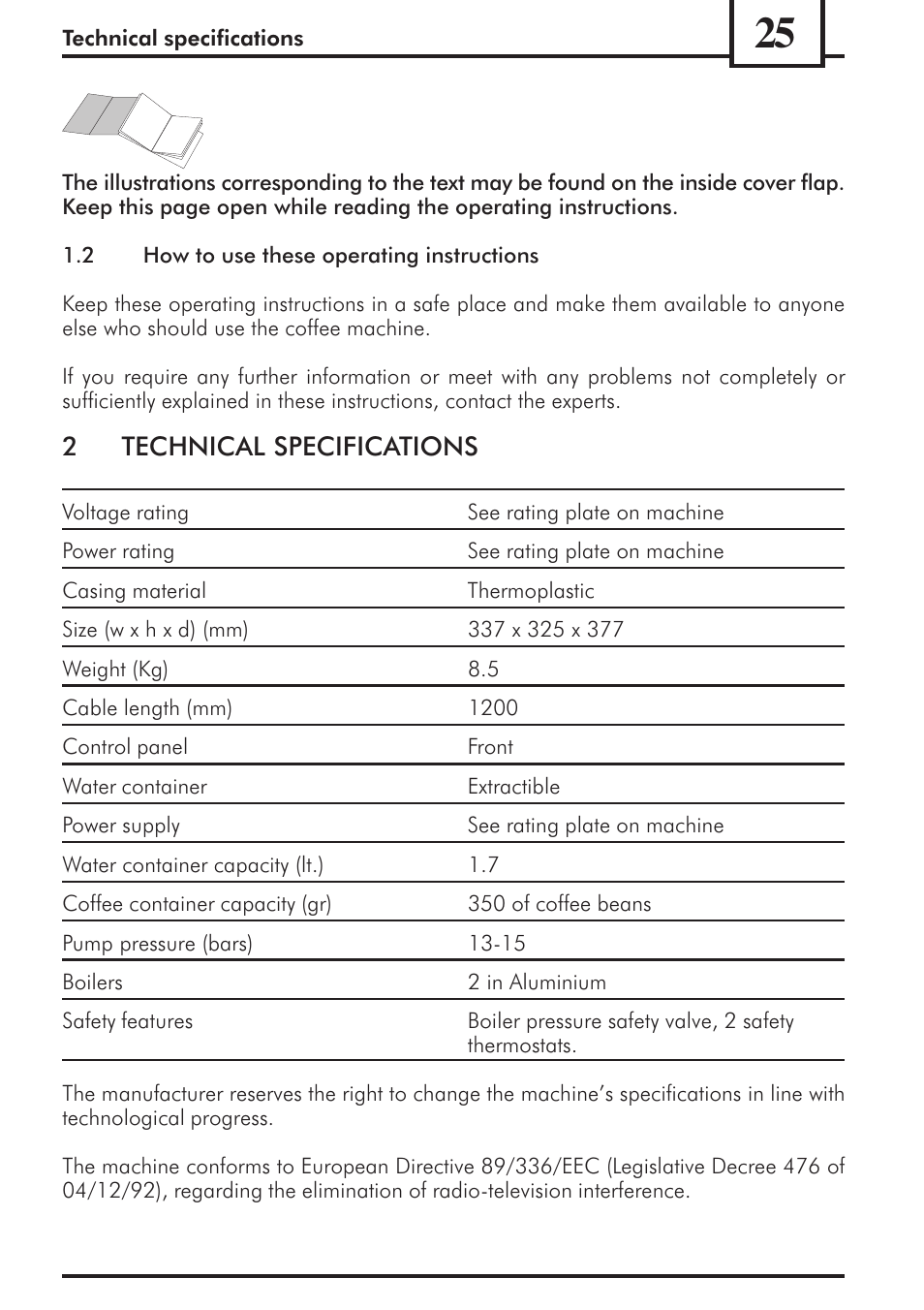 2technical specifications | Philips 741453007 User Manual | Page 25 / 132