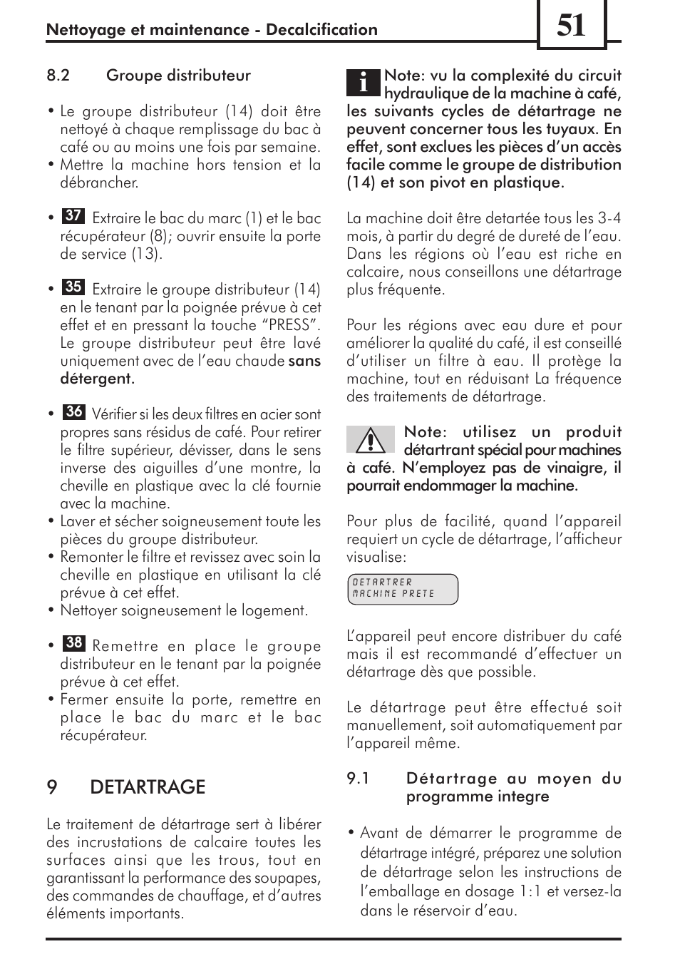 9detartrage | Philips 741453007 User Manual | Page 51 / 132