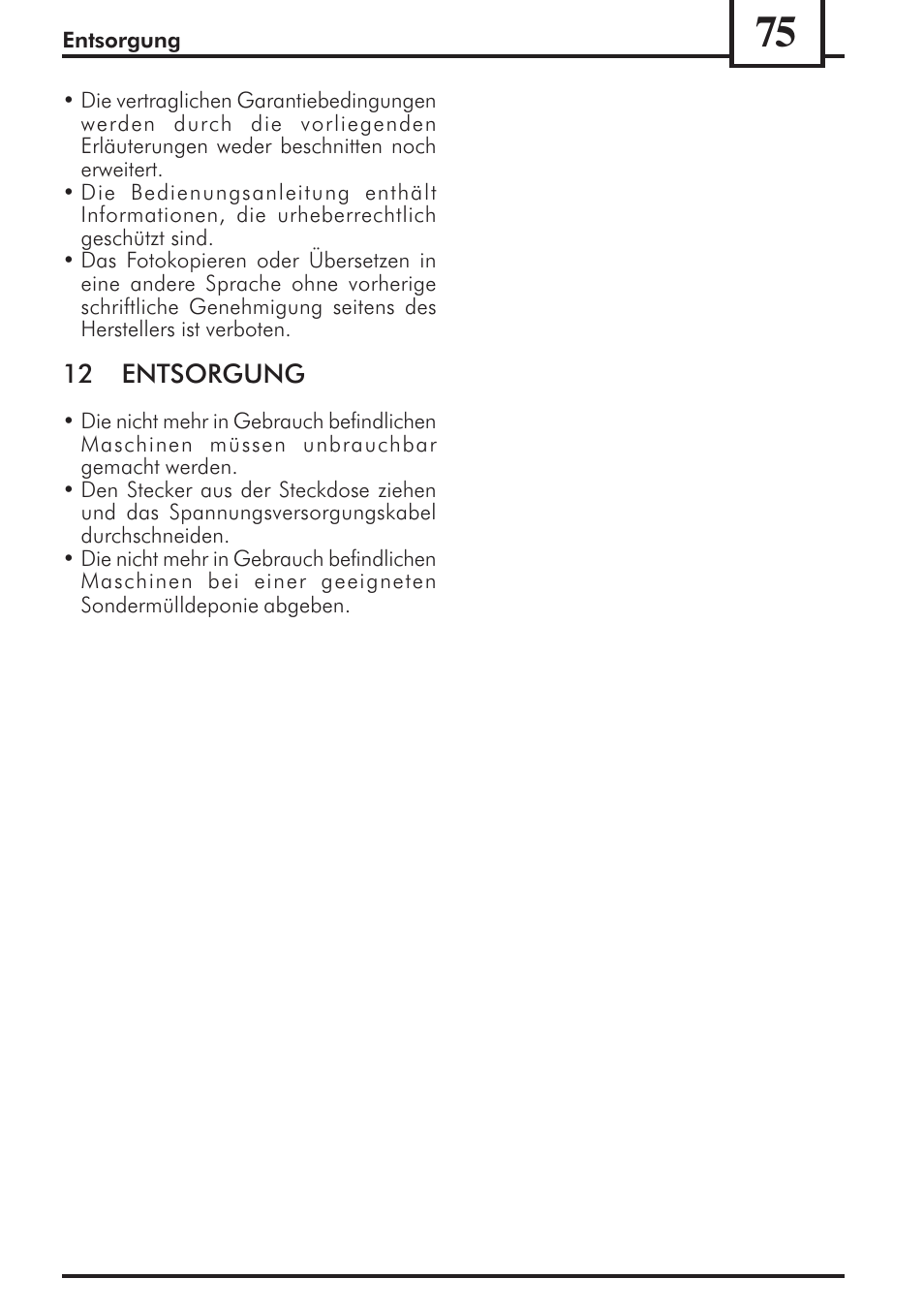 12 entsorgung | Philips 741453007 User Manual | Page 75 / 132