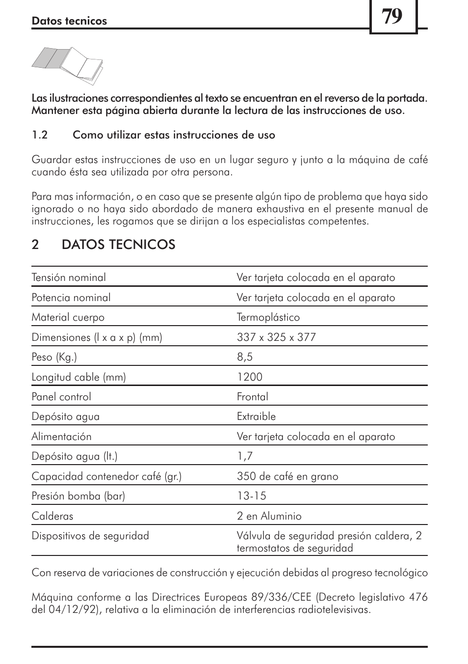 2datos tecnicos | Philips 741453007 User Manual | Page 79 / 132