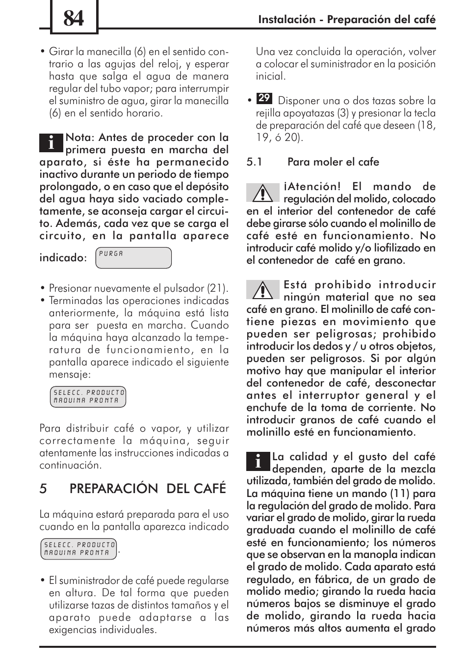 Preparación del café | Philips 741453007 User Manual | Page 84 / 132