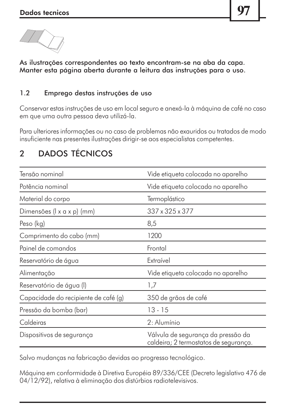 2dados técnicos | Philips 741453007 User Manual | Page 97 / 132