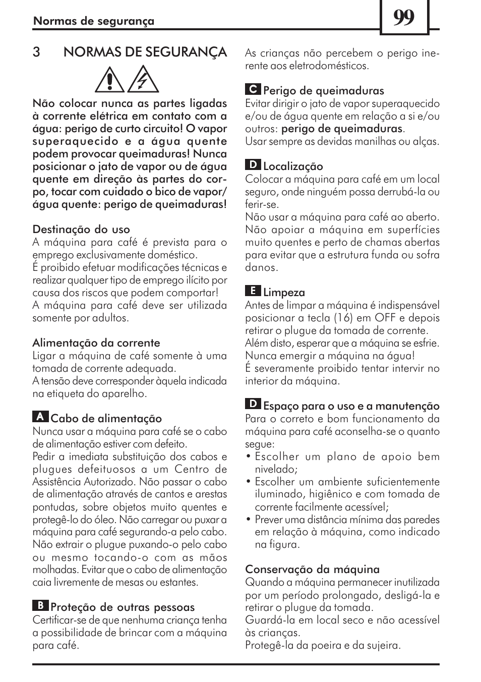 3normas de segurança | Philips 741453007 User Manual | Page 99 / 132