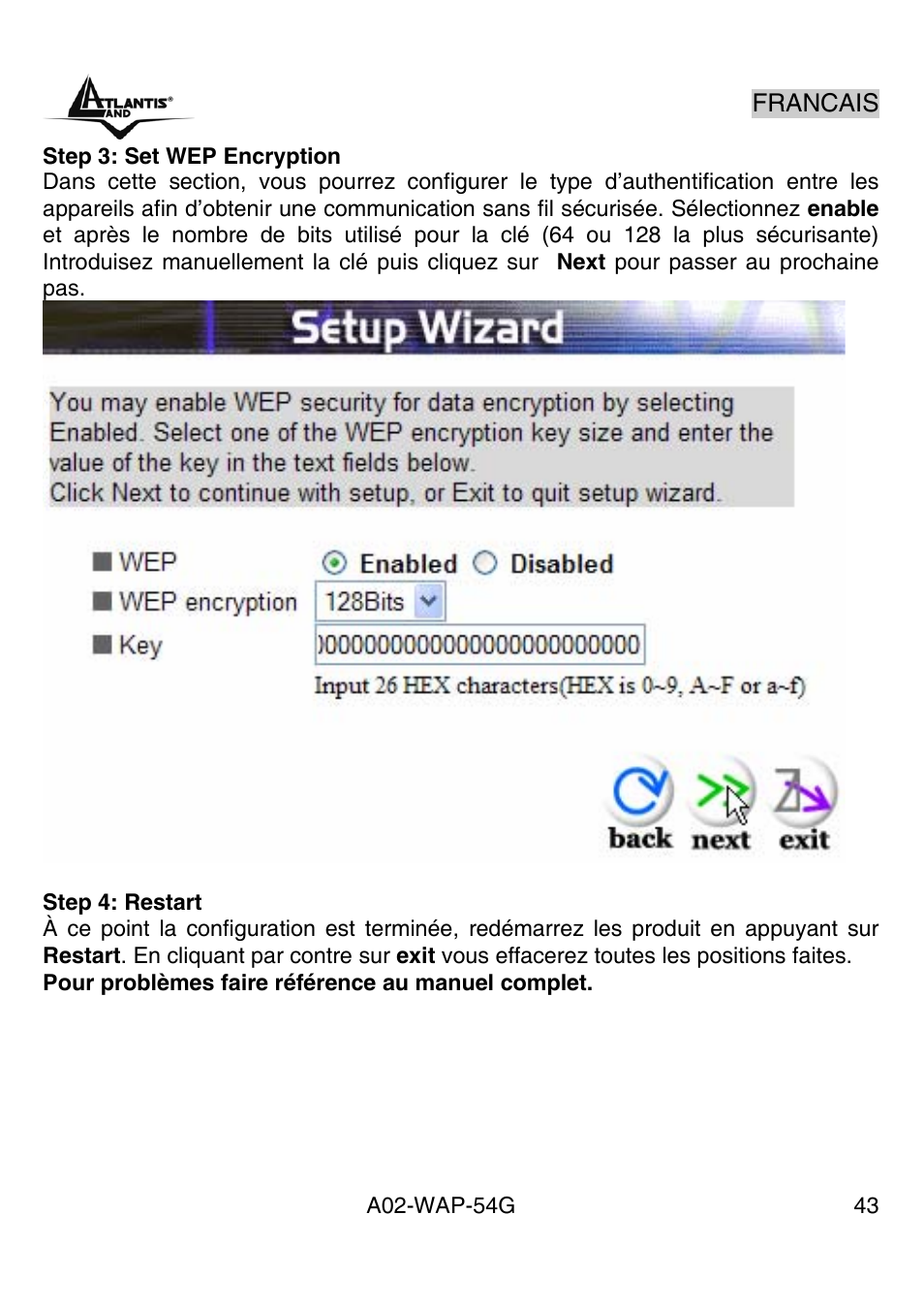 Atlantis Land A02-WAP-54G User Manual | Page 43 / 49