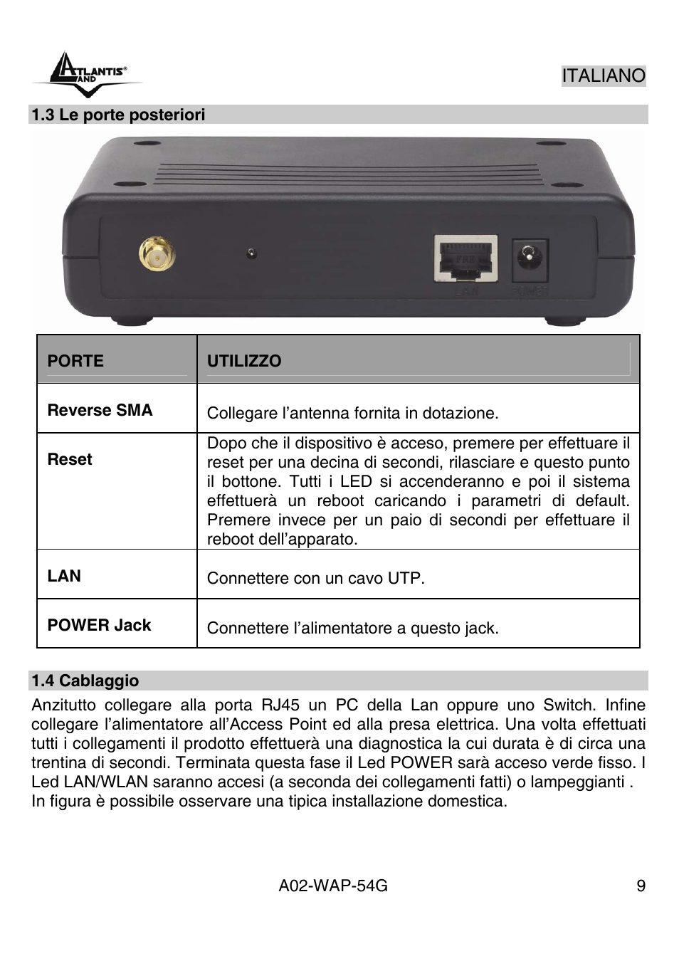 Atlantis Land A02-WAP-54G User Manual | Page 9 / 49