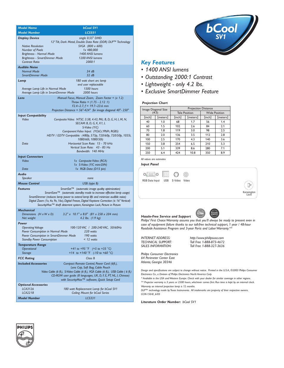 Bcool | Philips LC5331-00B User Manual | Page 2 / 2