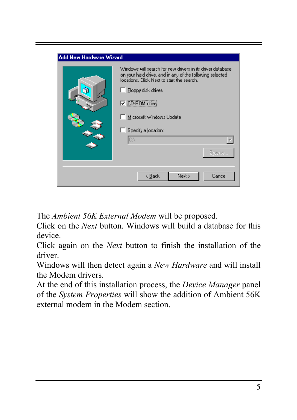 Atlantis Land Web Runner 56K V.92 User Manual | Page 9 / 13