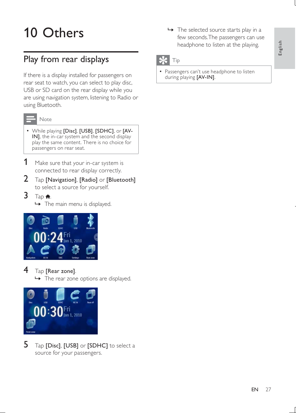10 others | Philips Car infotainment system CID3610 6.5" touch screen navigation Bluetooth User Manual | Page 26 / 35