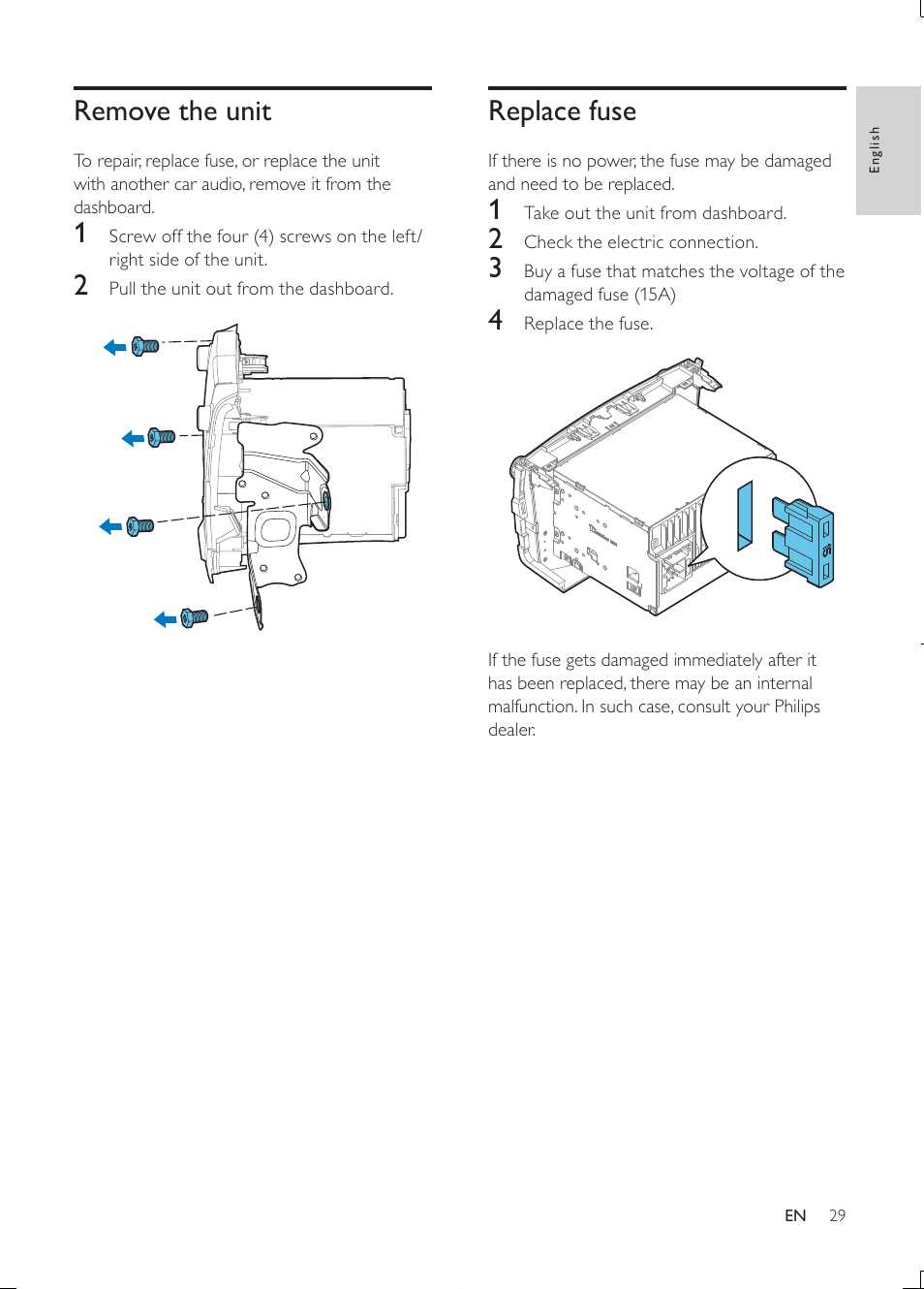 Philips Car infotainment system CID3610 6.5" touch screen navigation Bluetooth User Manual | Page 28 / 35