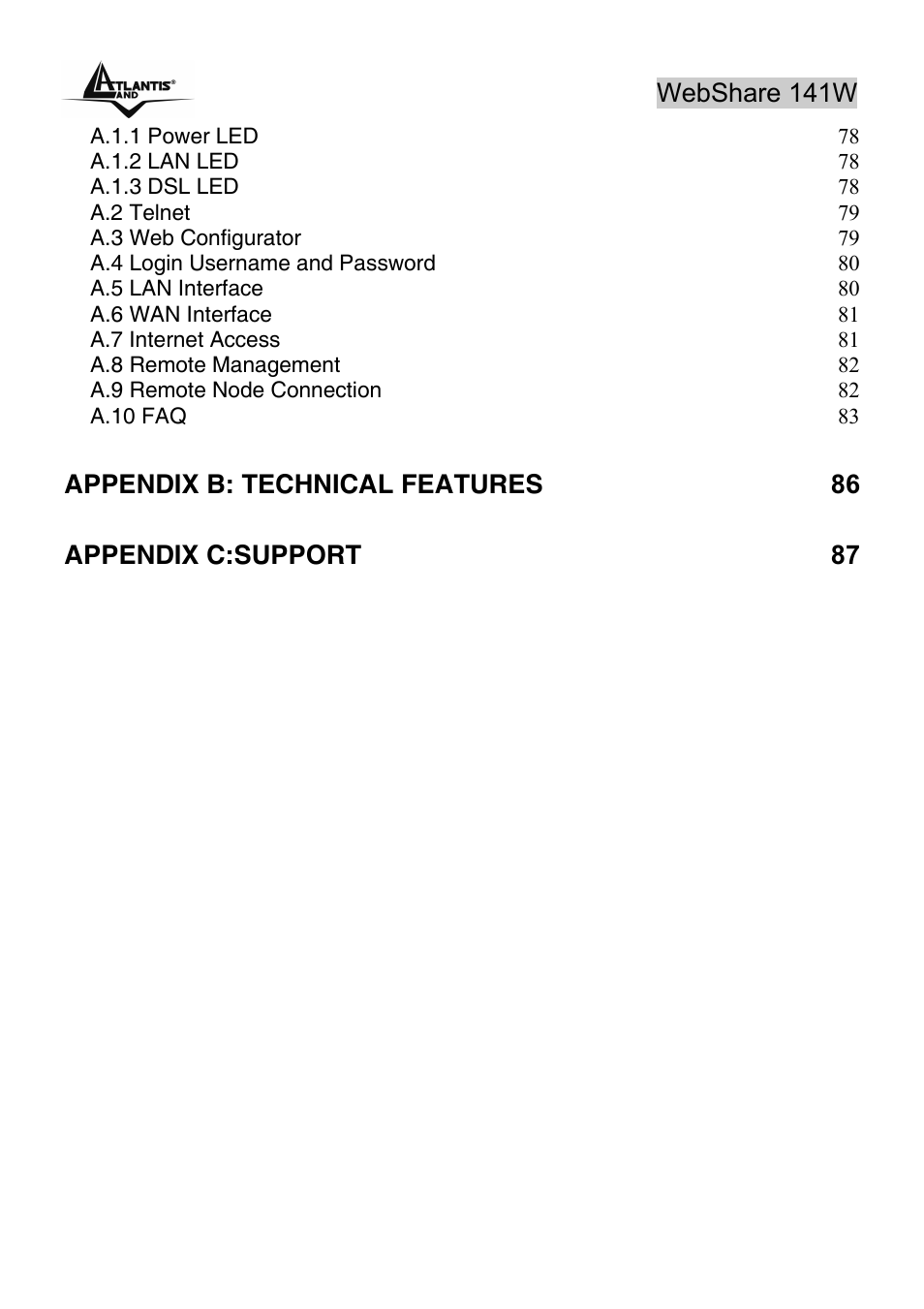 Atlantis Land A02-RA141-W54 User Manual | Page 6 / 96