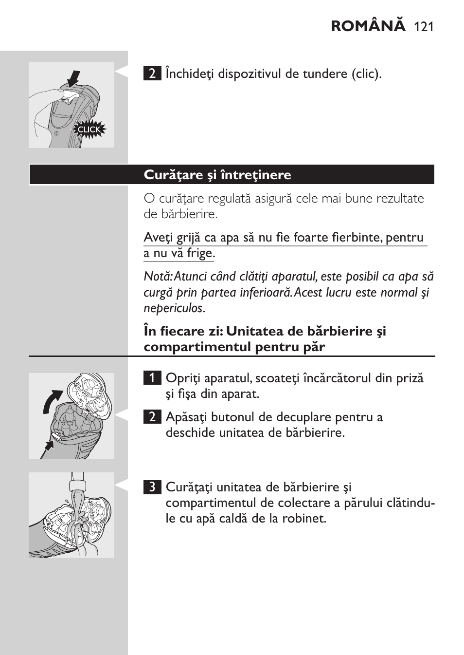 Curăţare şi întreţinere | Philips HQ7380-17 User Manual | Page 119 / 184