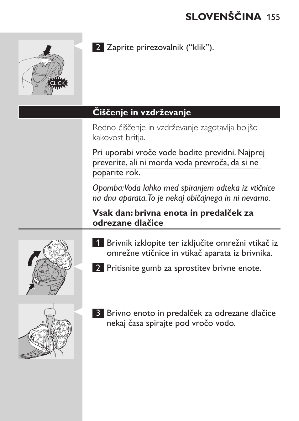 Čiščenje in vzdrževanje | Philips HQ7380-17 User Manual | Page 153 / 184
