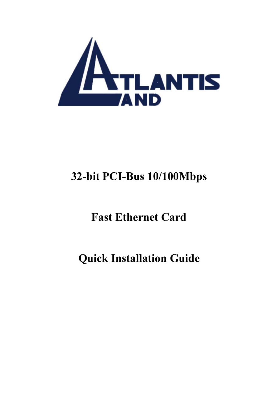 Atlantis Land A02-S32-S/M2 User Manual | 9 pages