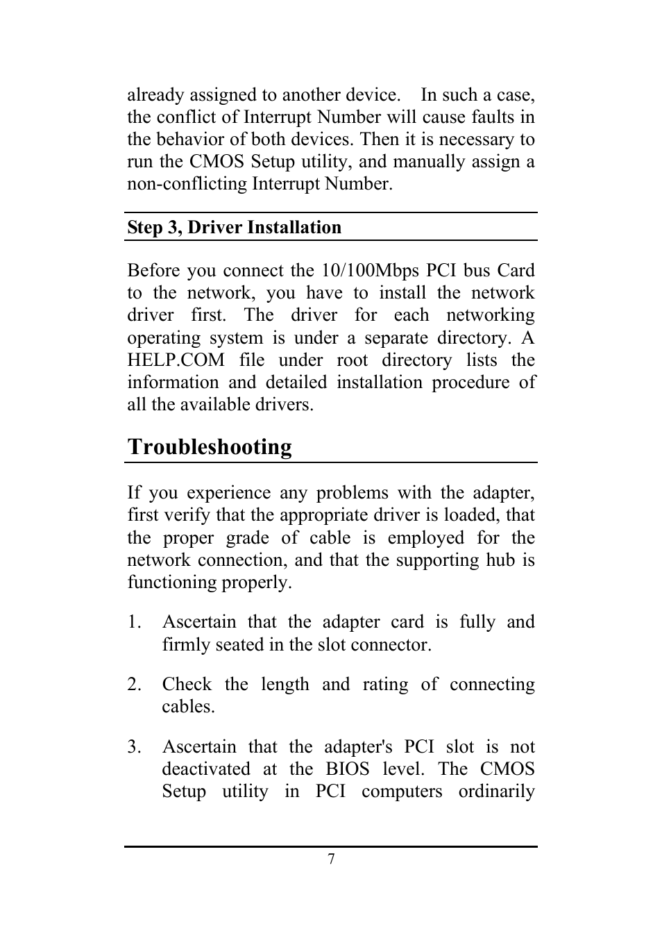 Troubleshooting | Atlantis Land A02-S32-S/M2 User Manual | Page 7 / 9