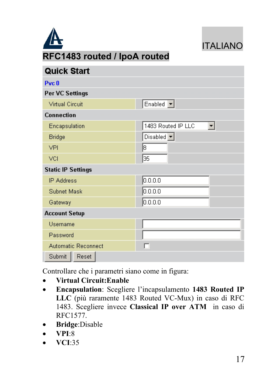 Atlantis Land WIRELESS ROUTER ADSL A02-RA210-W54 User Manual | Page 17 / 64