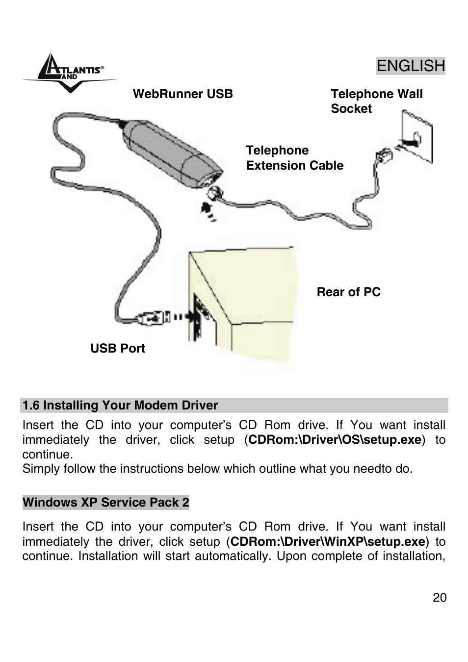 English | Atlantis Land WEBRUNNER USB A01-PU2 User Manual | Page 19 / 35