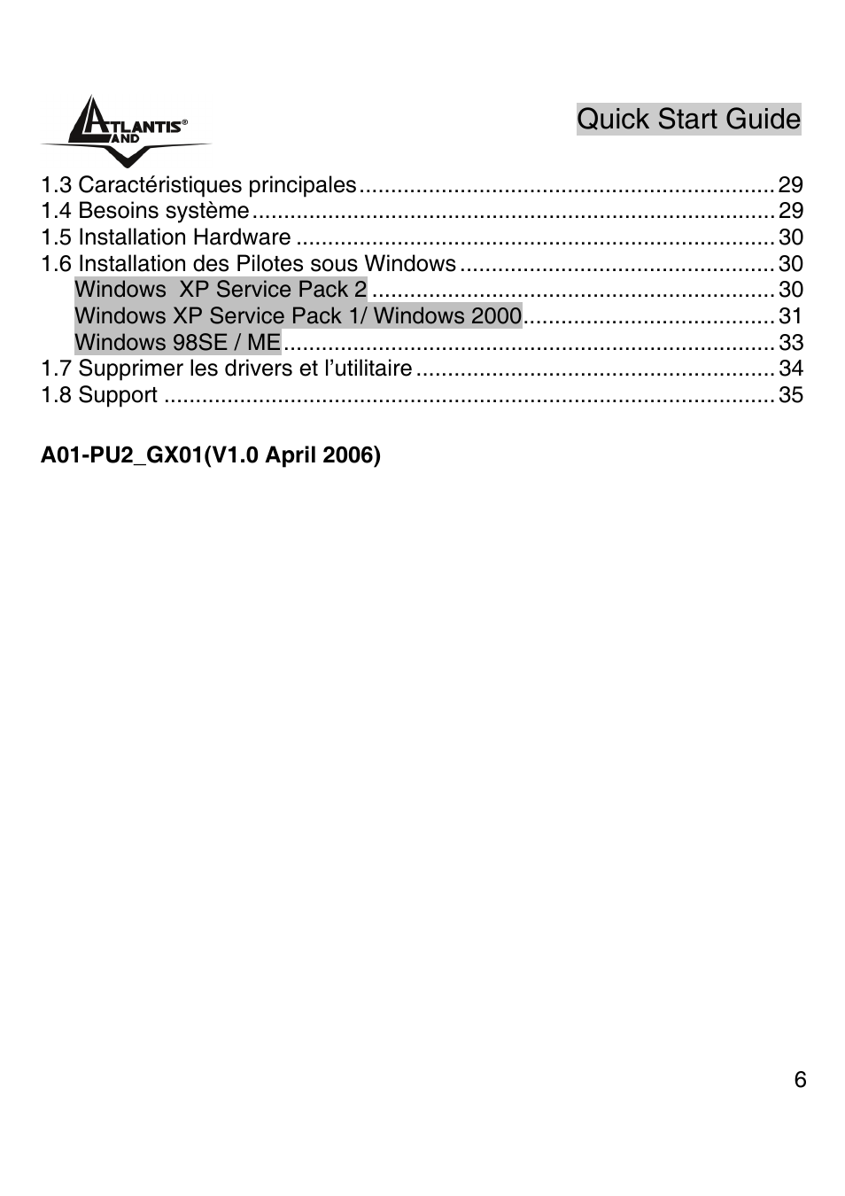 Quick start guide | Atlantis Land WEBRUNNER USB A01-PU2 User Manual | Page 5 / 35