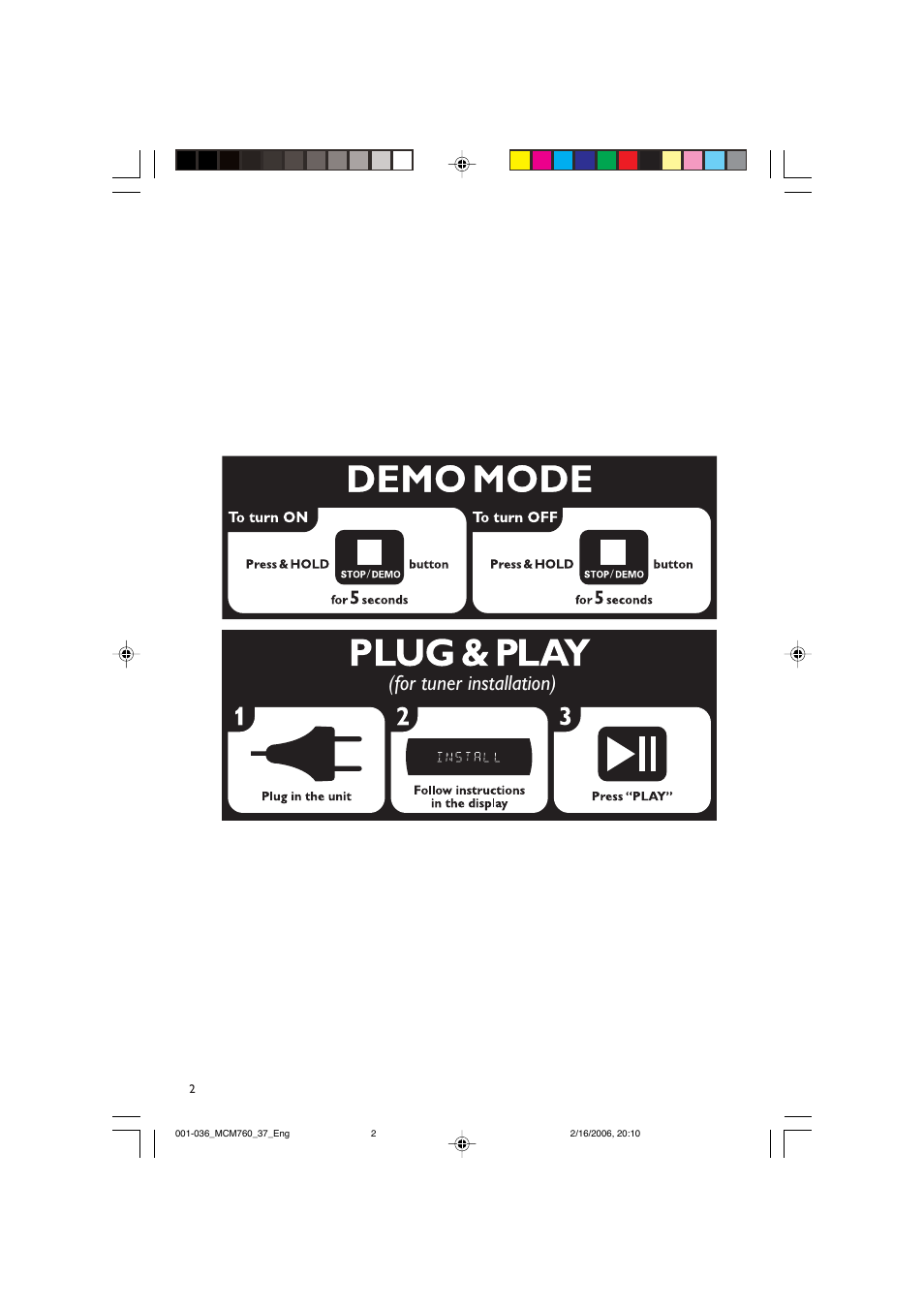 For tuner installation) | Philips MCM760-37B User Manual | Page 2 / 36